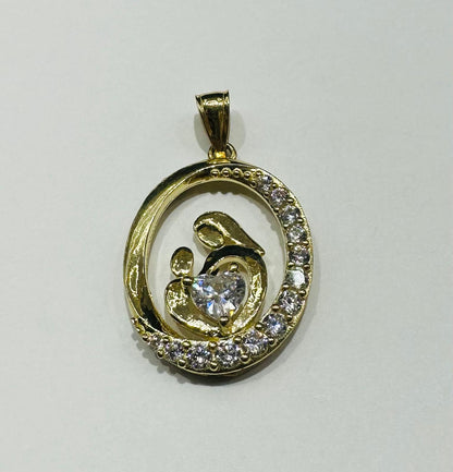 10K GOLD "MOM" PENDANT- WEIGHT: 3.0gm