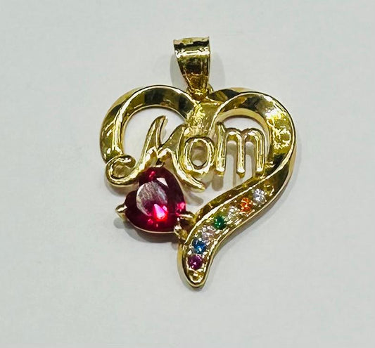 10K GOLD "MOM" PENDANT- WEIGHT: 2.3gm