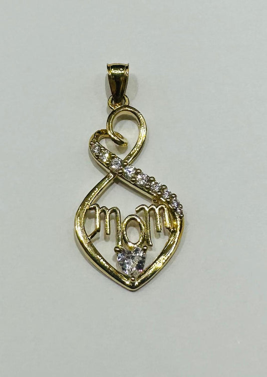 10K GOLD "MOM" PENDANT- WEIGHT: 2.3gm