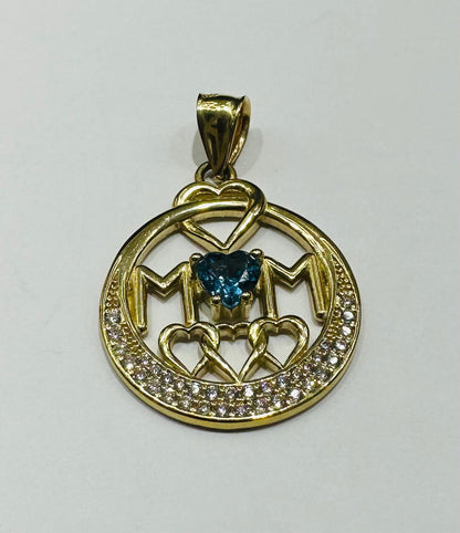 10K GOLD "MOM" PENDANT- WEIGHT: 3.3gm