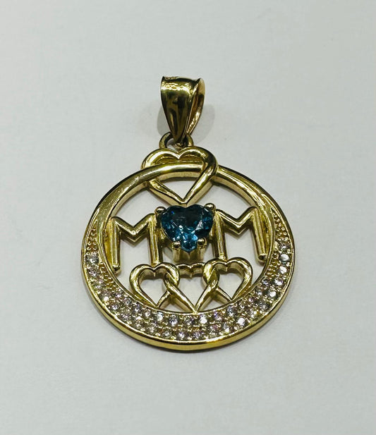 10K GOLD "MOM" PENDANT- WEIGHT: 3.3gm