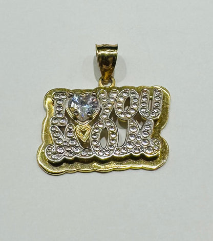10K GOLD "MOM" PENDANT- WEIGHT: 3.5gm