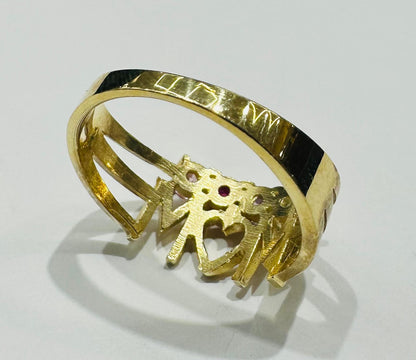 10K GOLD "MOM" RING- WEIGHT: 3.2gm