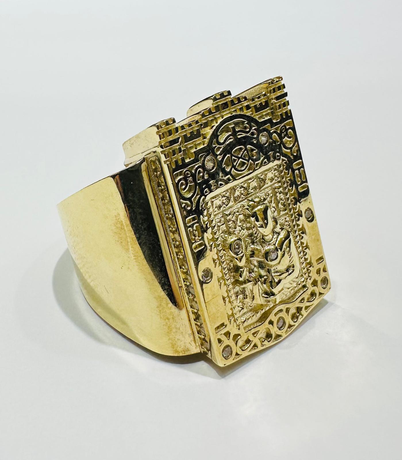 10K GOLD SANTA BARBARA RING- WEIGHT: 10.2gm
