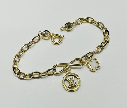 10K GOLD INFINITY CHARM BRACELET- WEIGHT: 5.0gm