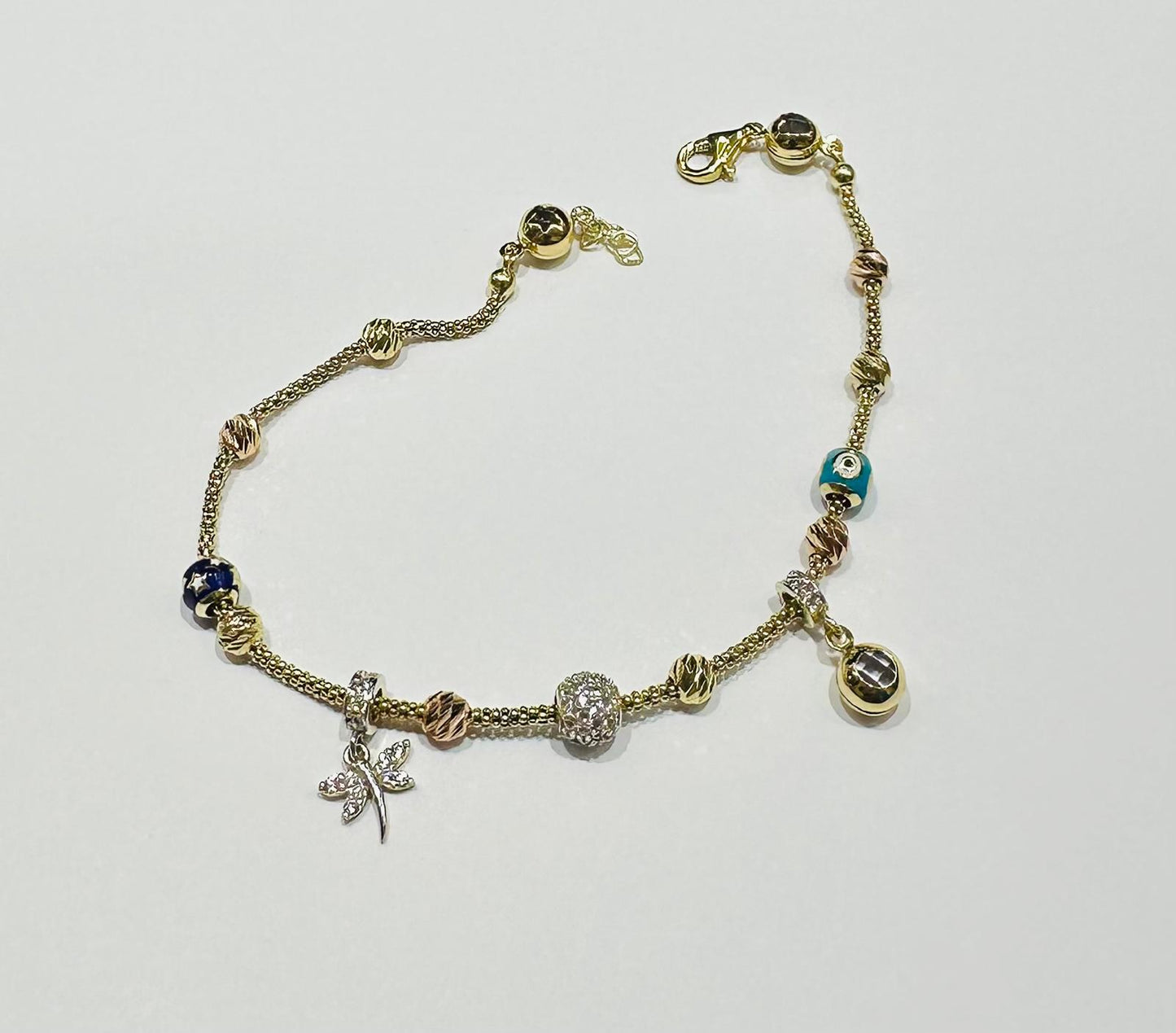 10K GOLD CHARM BRACELET- WEIGHT: 5.7gm