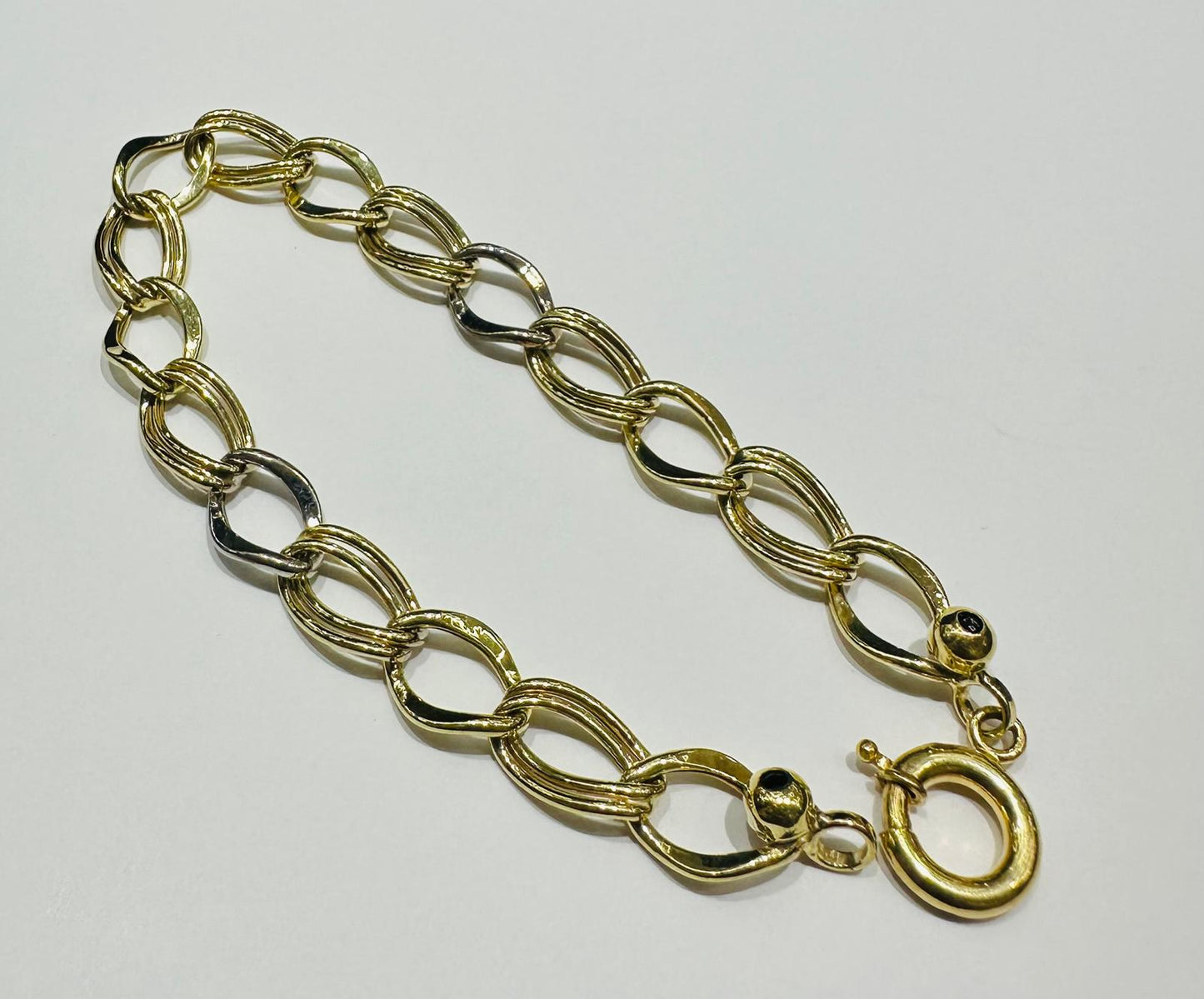 10K GOLD CHAIN LINK BRACELET- WEIGHT: 8.0gm