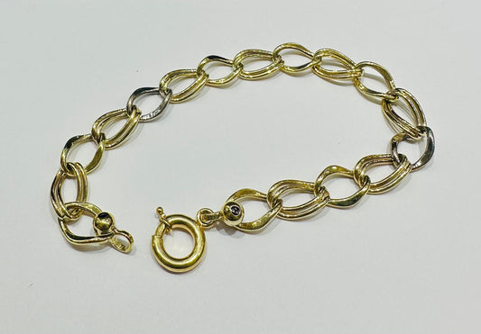 10K GOLD CHAIN LINK BRACELET- WEIGHT: 8.0gm