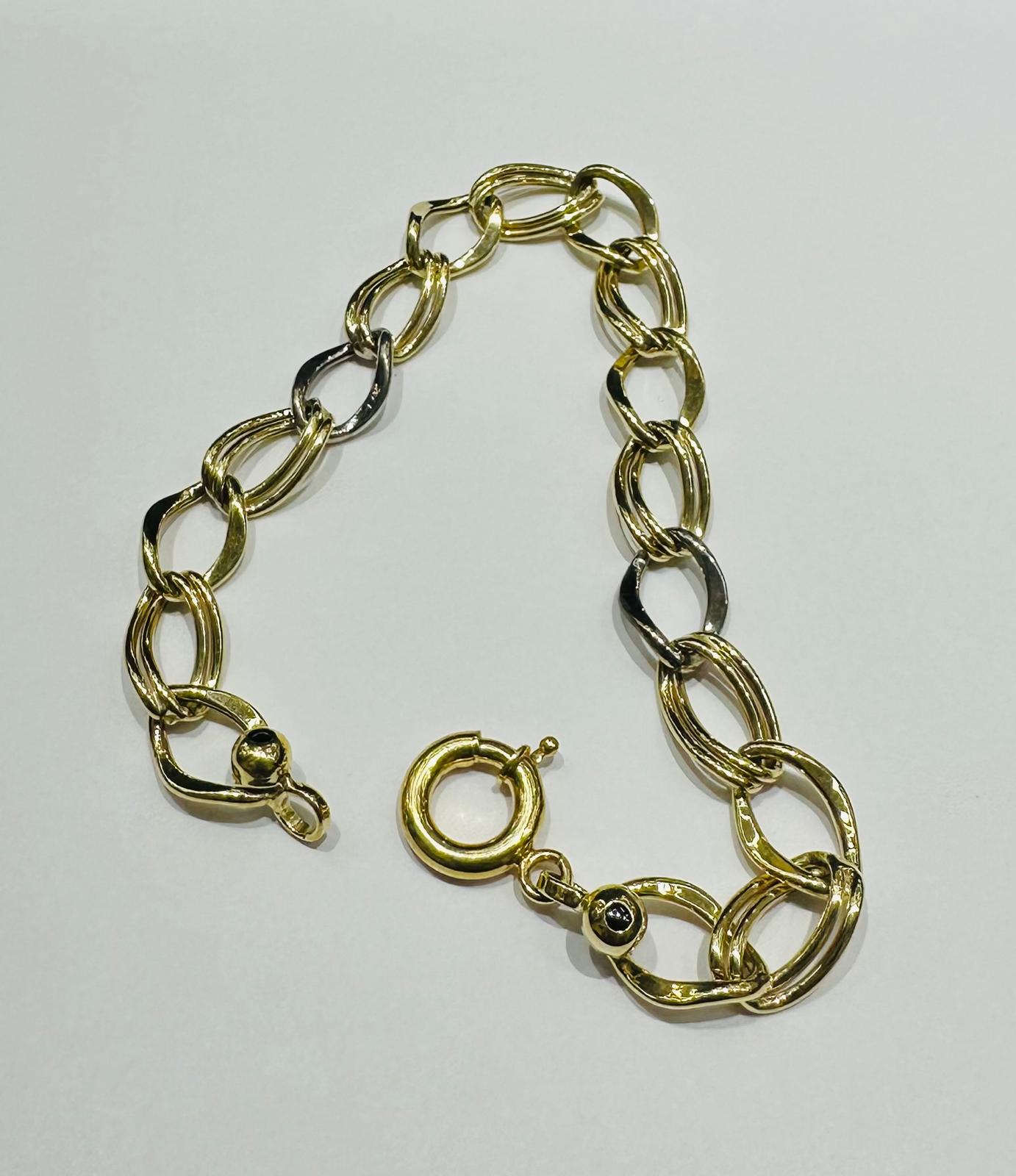 10K GOLD CHAIN LINK BRACELET- WEIGHT: 8.0gm