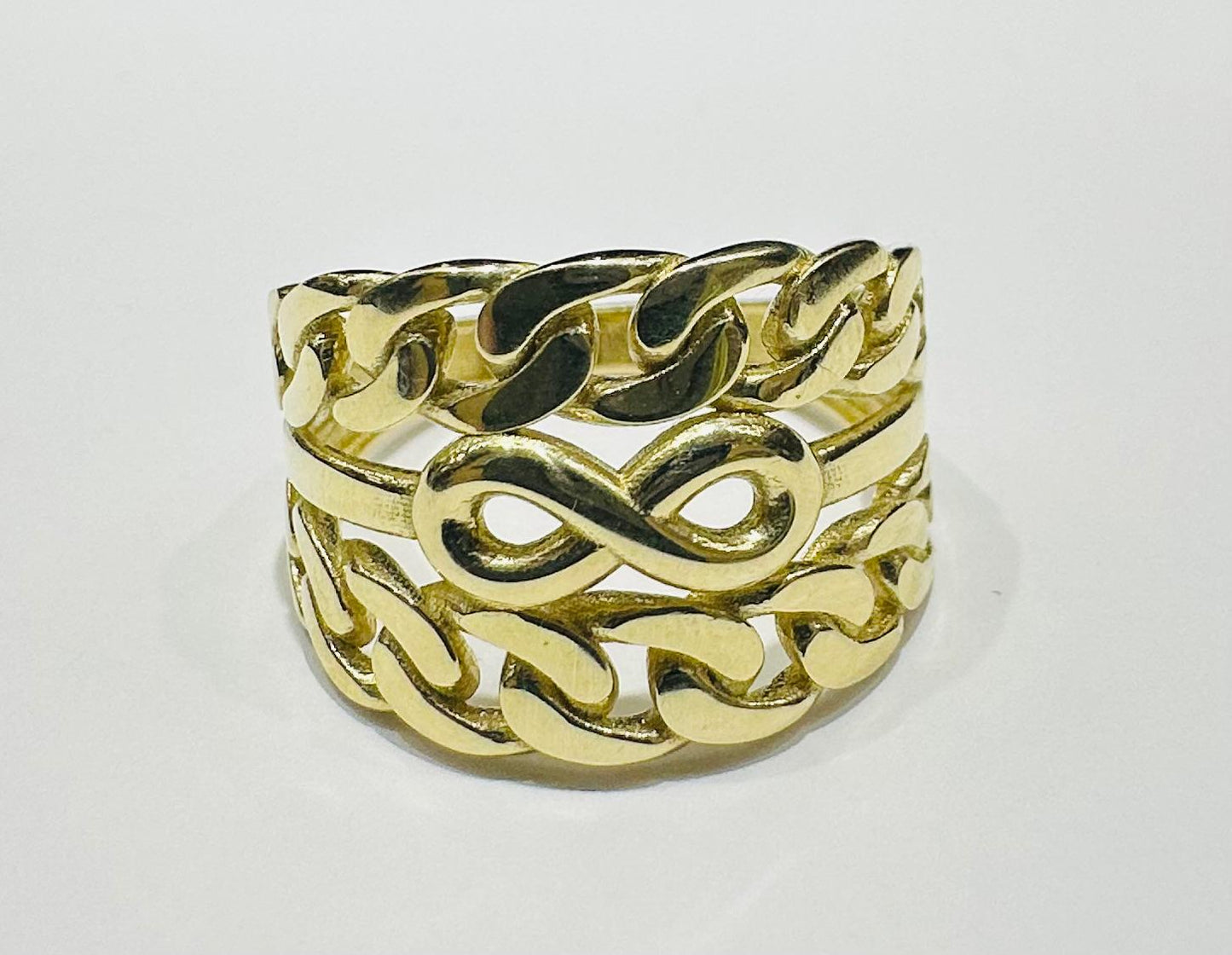 14K GOLD GUCCI RING WITH INFINITY SYMBOL- WEIGHT: 3.5gm
