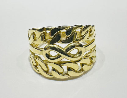 14K GOLD GUCCI RING WITH INFINITY SYMBOL- WEIGHT: 3.5gm
