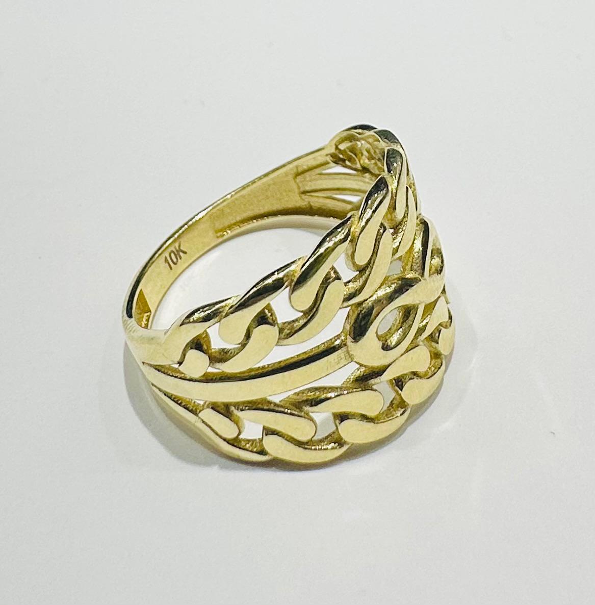 14K GOLD GUCCI RING WITH INFINITY SYMBOL- WEIGHT: 3.5gm