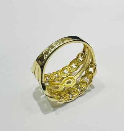 14K GOLD GUCCI RING WITH INFINITY SYMBOL- WEIGHT: 3.5gm