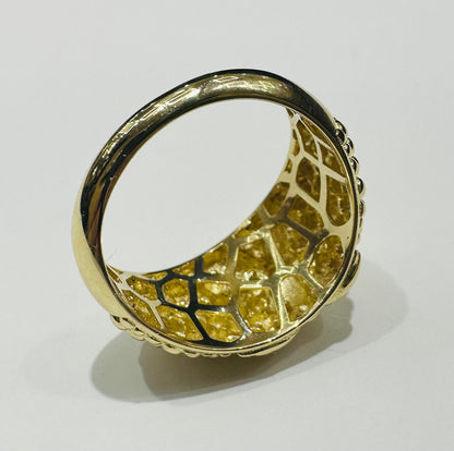 14K GOLD X RING- WEIGHT: 3.6gm