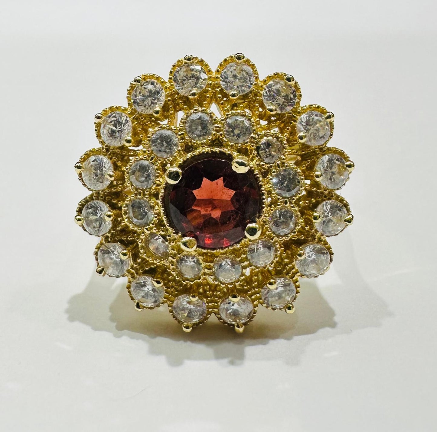 14K GOLD RING WITH CZ STONES- WEIGHT: 6.0gm