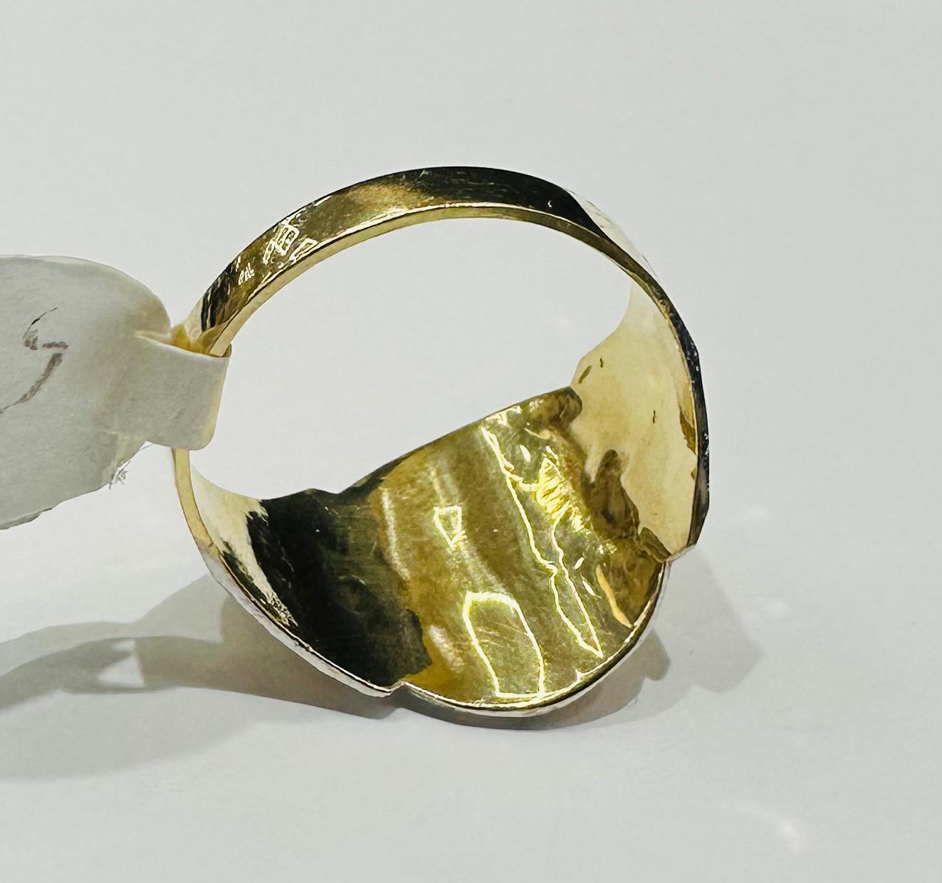 14K GOLD THREE TONE ANGEL RING- WEIGHT: 2.9gm