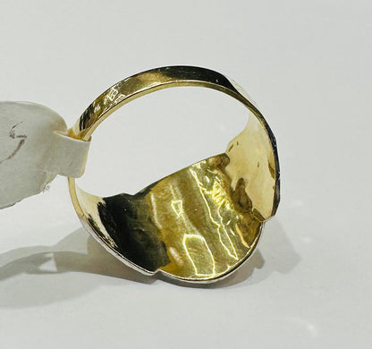 14K GOLD THREE TONE ANGEL RING- WEIGHT: 2.9gm