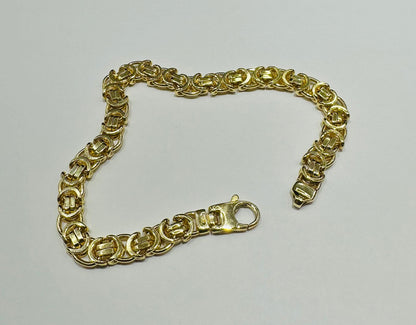 10K GOLD CHANEL LINK BRACELET- WEIGHT: 22.8gm  8"