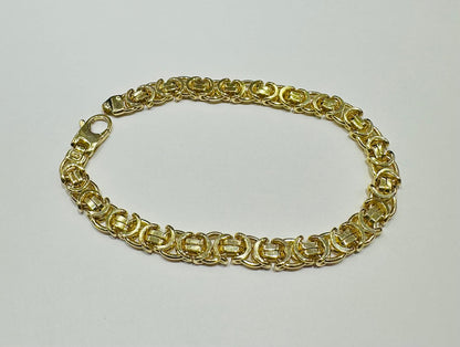 10K GOLD CHANEL LINK BRACELET- WEIGHT: 22.8gm  8"