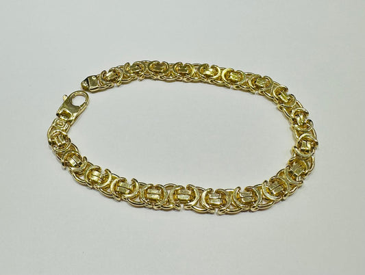 10K GOLD CHANEL LINK BRACELET- WEIGHT: 22.8gm  8"
