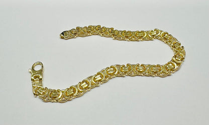 10K GOLD CHANEL LINK BRACELET- WEIGHT: 22.8gm  8"