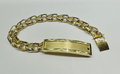 10K GOLD CHINO LINK ID BRACELET-  8.5"  WEIGHT: 36.2gm