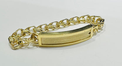 10K GOLD CHINO LINK ID BRACELET-  8.5"  WEIGHT: 36.2gm