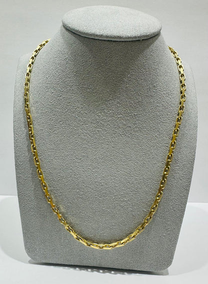 10K GOLD PAPER CLIP LINK CHAIN-  18"  2.90mm  16.4gm