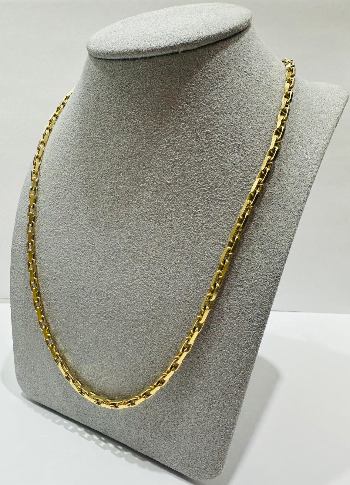 10K GOLD PAPER CLIP LINK CHAIN-  18"  2.90mm  16.4gm