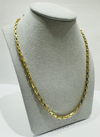 10K GOLD PAPER CLIP LINK CHAIN-  24"  2.72mm  21.9gm