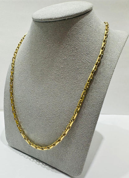 10K GOLD PAPER CLIP LINK CHAIN-  24"  2.72mm  21.9gm