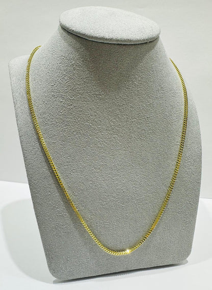 10K GOLD FRANCO LINK CHAIN-  20"  1.30mm  6.2gm