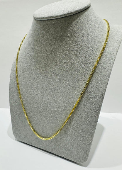 10K GOLD FRANCO LINK CHAIN-  20"  1.30mm  6.2gm