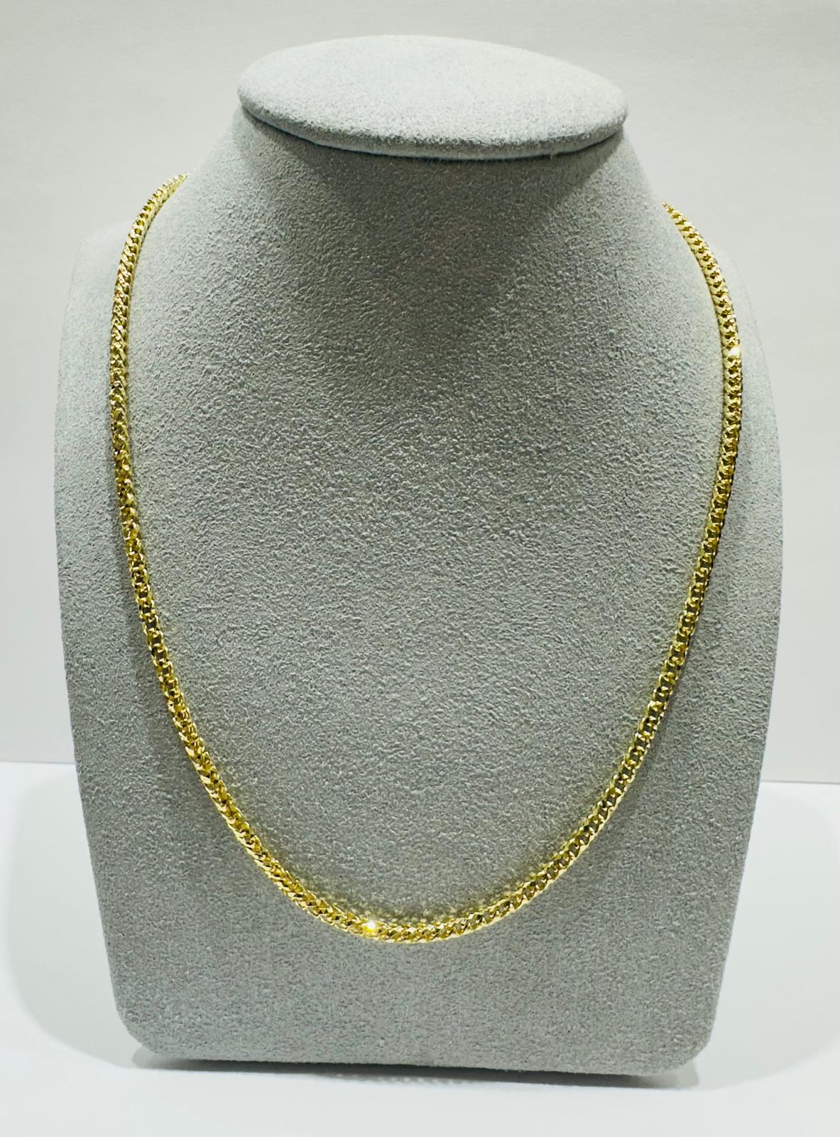 10K GOLD FRANCO LINK CHAIN-  24"  2.50mm  18.5gm