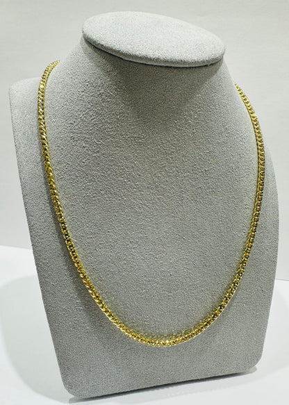 10K GOLD FRANCO LINK CHAIN-  24"  2.50mm  18.5gm