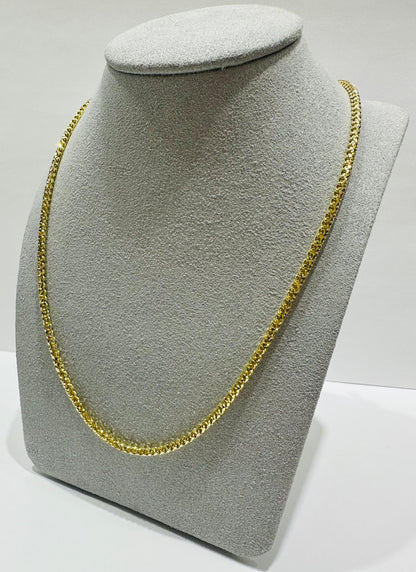 10K GOLD FRANCO LINK CHAIN-  24"  2.50mm  18.5gm