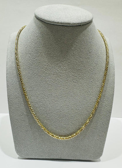 10K GOLD FRANCO LINK CHAIN-  18"  2.40mm  15.5gm