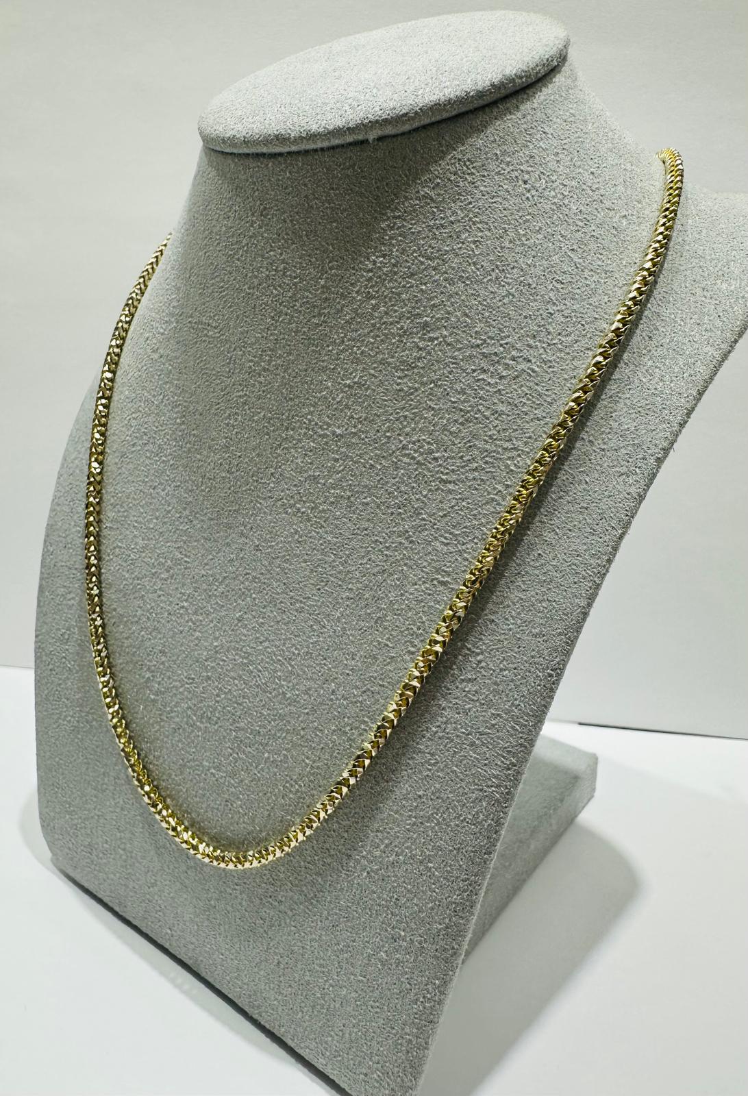10K GOLD FRANCO LINK CHAIN-  18"  2.40mm  15.5gm
