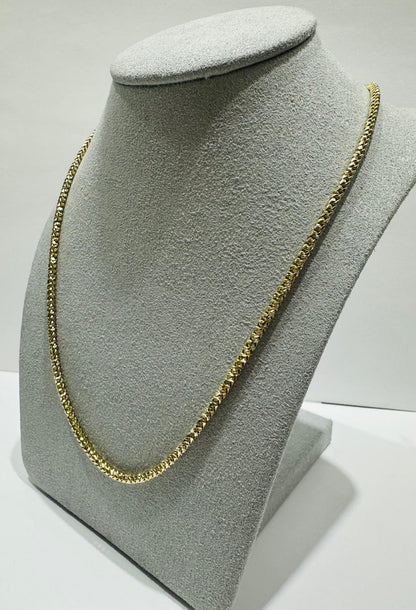 10K GOLD FRANCO LINK CHAIN-  18"  2.40mm  15.5gm