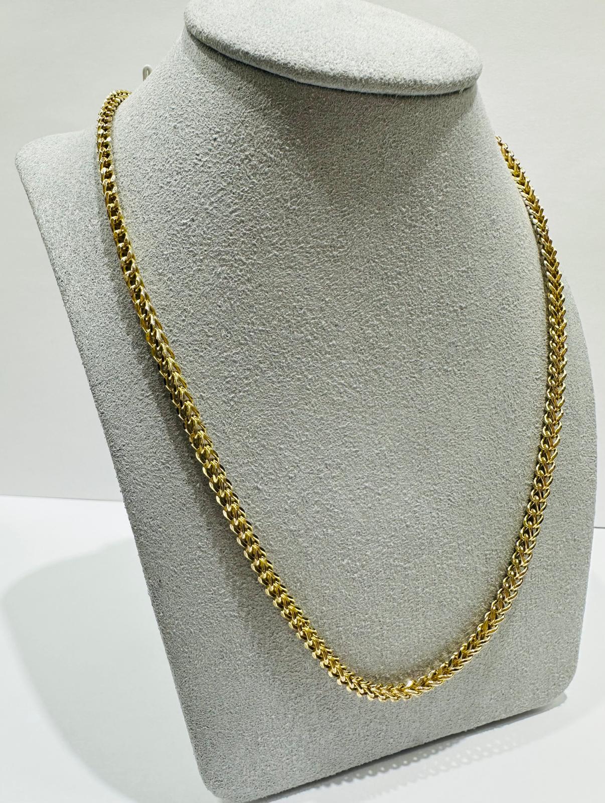 10K GOLD FRANCO LINK CHAIN-  20"  3.90mm  15.6gm