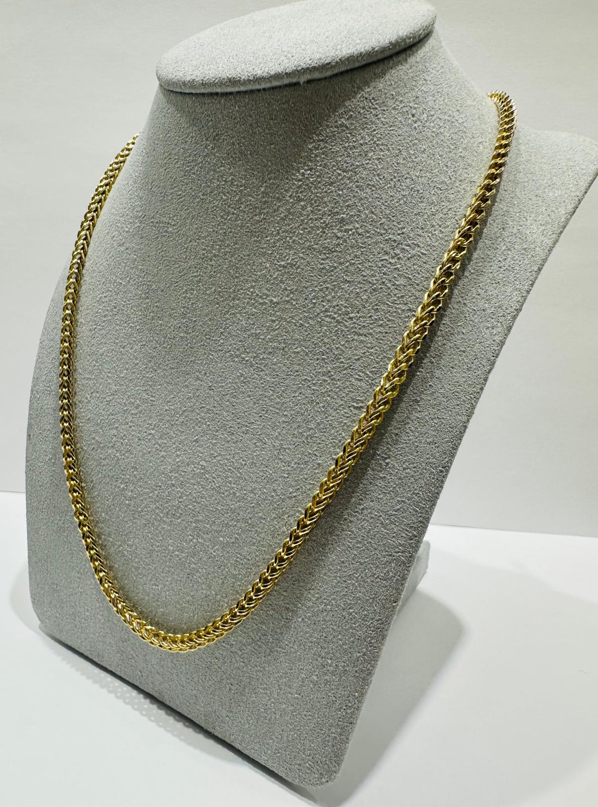 10K GOLD FRANCO LINK CHAIN-  20"  3.90mm  15.6gm