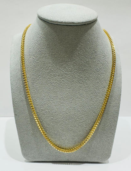 10K GOLD FRANCO LINK CHAIN-  24"  2.85mm  10.3gm