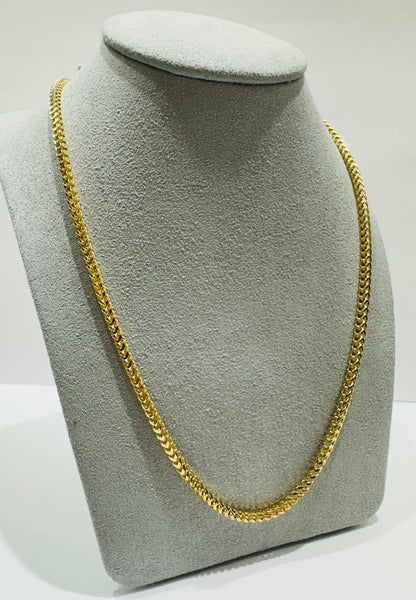 10K GOLD FRANCO LINK CHAIN-  24"  2.85mm  10.3gm