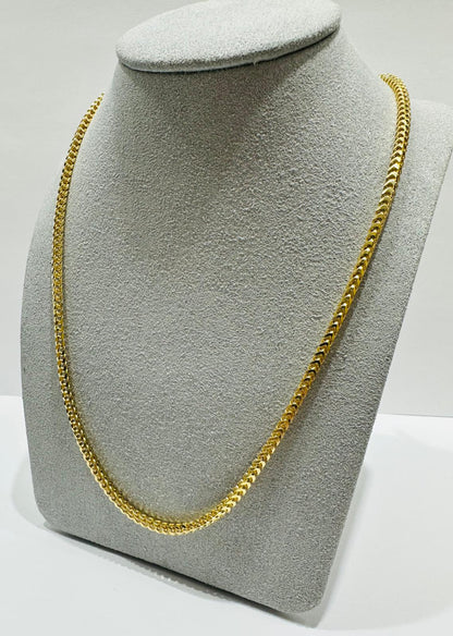 10K GOLD FRANCO LINK CHAIN-  24"  2.85mm  10.3gm