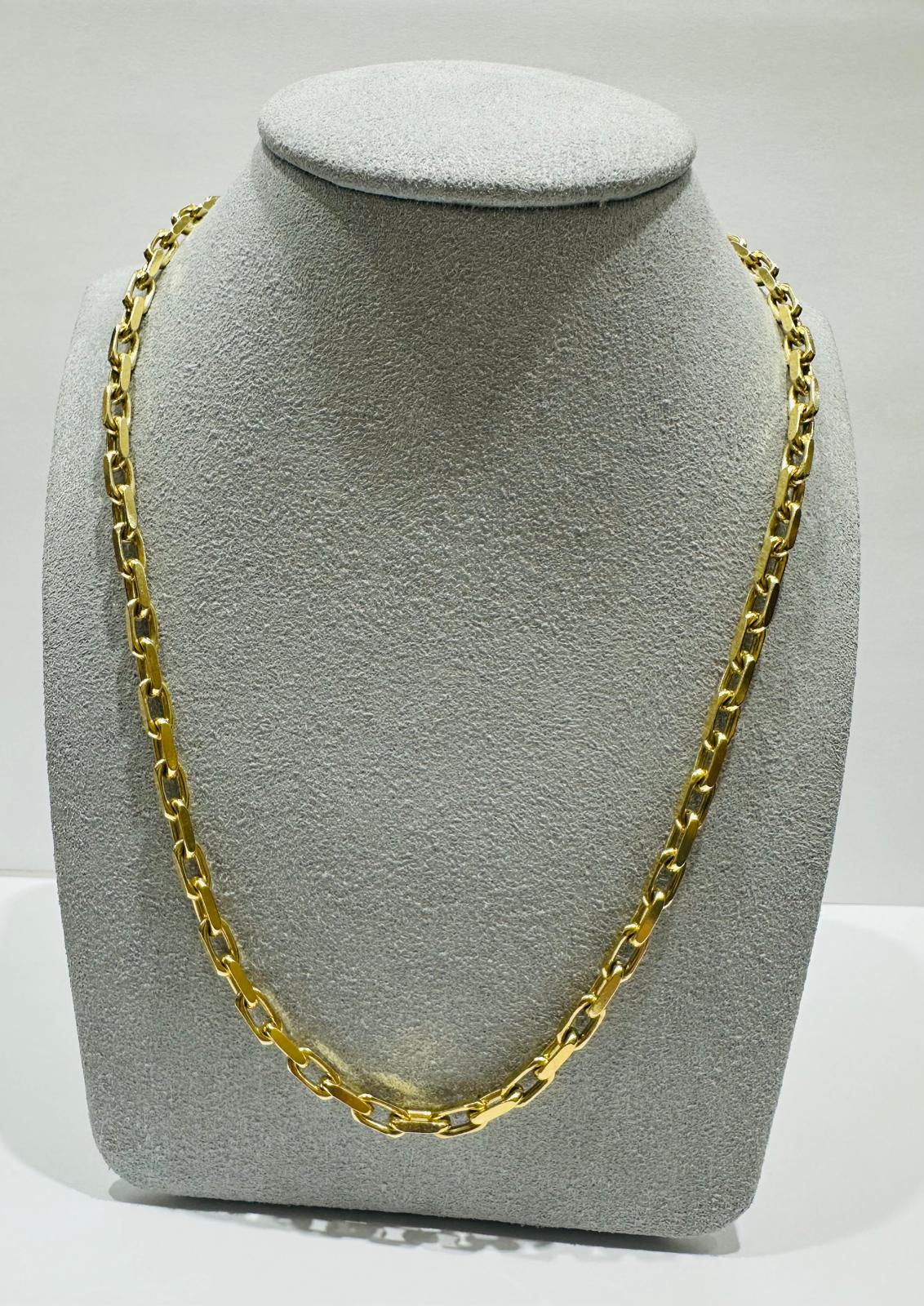 10K GOLD PAPER CLIP LINK CHAIN-  24"  3.62mm  32.5gm