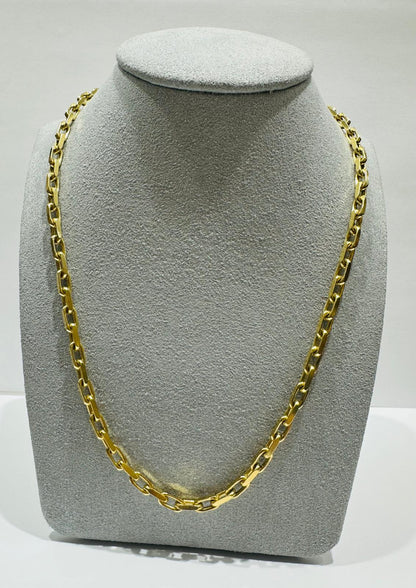 10K GOLD PAPER CLIP LINK CHAIN-  24"  3.62mm  32.5gm