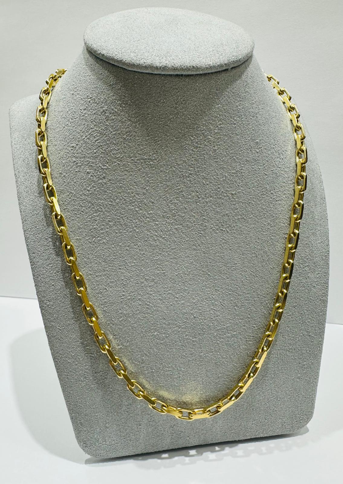 10K GOLD PAPER CLIP LINK CHAIN-  24"  3.62mm  32.5gm