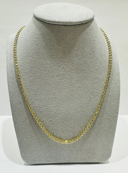 10K GOLD ICE LINK CHAIN NECKLACE-  26"  2.42mm  12.2gm