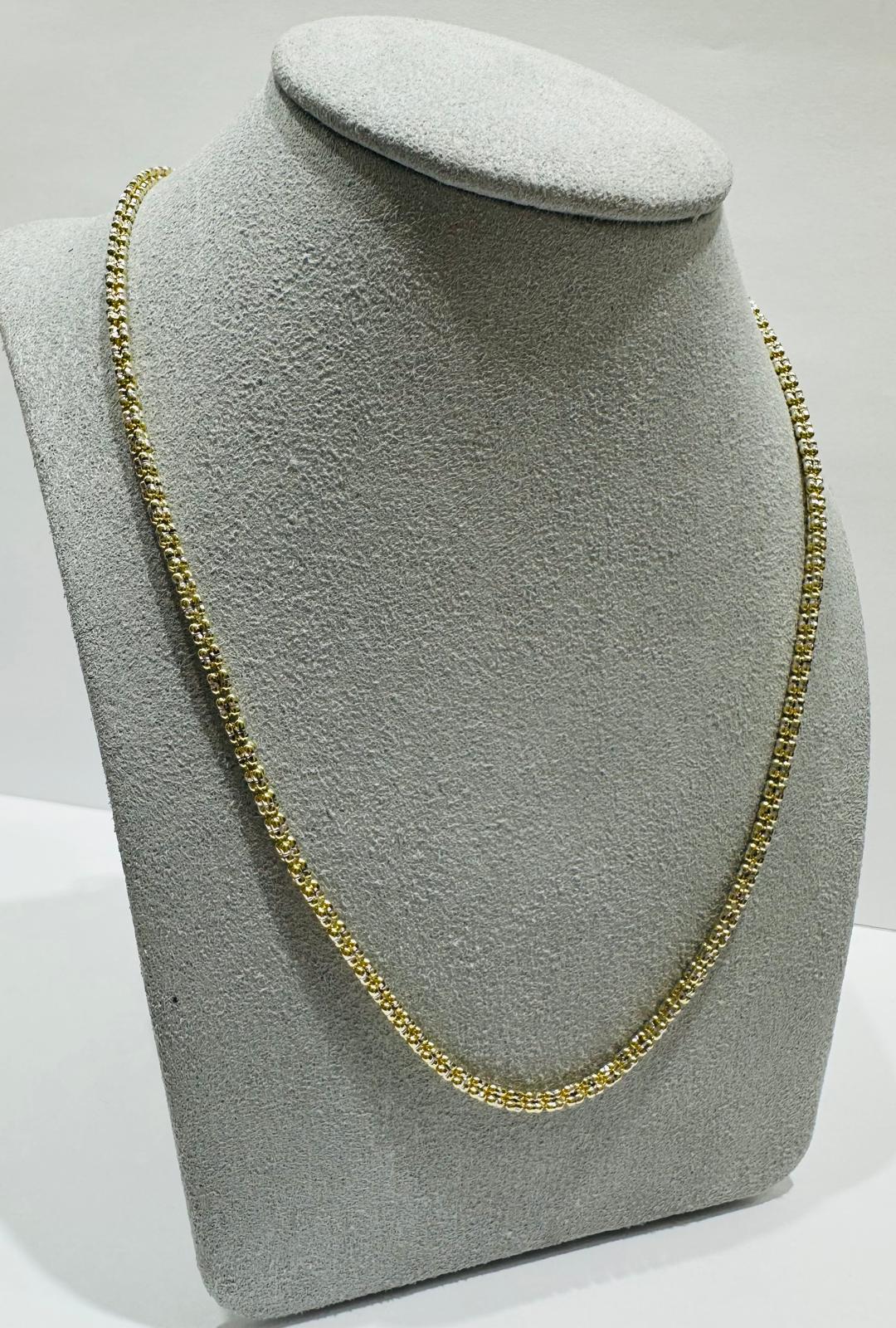 10K GOLD ICE LINK CHAIN NECKLACE-  26"  2.42mm  12.2gm
