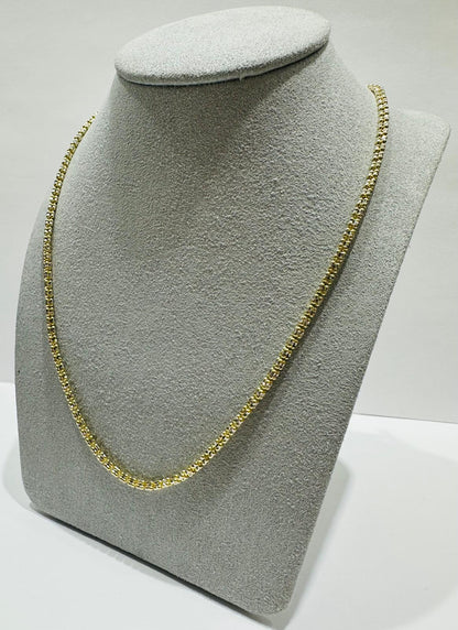 10K GOLD ICE LINK CHAIN NECKLACE-  26"  2.42mm  12.2gm